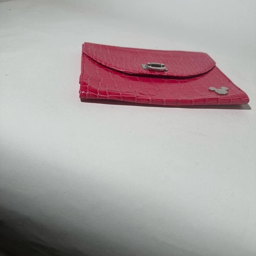 Red Crocodile Embossed Wallet with Mickey Mouse Detail - Picture 2 of 7